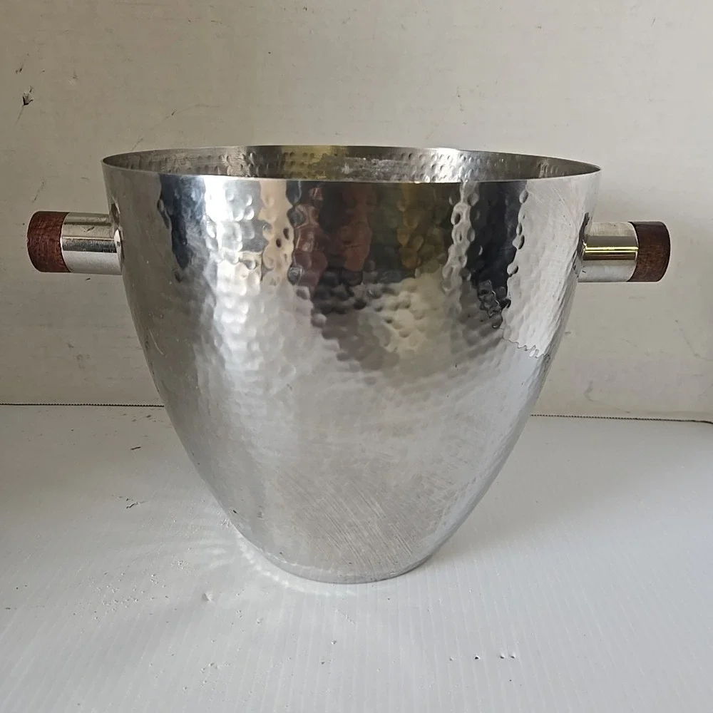 Hammered Metal Wine Chiller Ice Bucket From Max Studio‎ Home